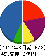 鶴ヶ峰建設 貸借対照表 2012年3月期