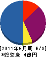 京田建設 貸借対照表 2011年6月期