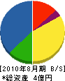 昭和塗建工業 貸借対照表 2010年8月期