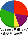 丸澤組 貸借対照表 2011年8月期
