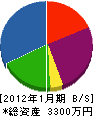 山三商事 貸借対照表 2012年1月期