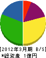 中山工業 貸借対照表 2012年3月期