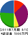 佐藤設備工業 貸借対照表 2011年7月期