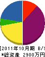 阪口建設 貸借対照表 2011年10月期