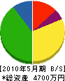 松坂土木 貸借対照表 2010年5月期