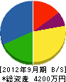 宍戸工業所 貸借対照表 2012年9月期