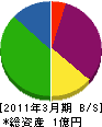 上野産業 貸借対照表 2011年3月期