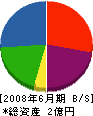 遠藤建設 貸借対照表 2008年6月期