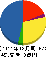 雲仙建設 貸借対照表 2011年12月期