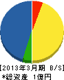 岩田機動工業 貸借対照表 2013年3月期
