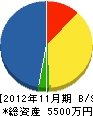 新崎商店 貸借対照表 2012年11月期