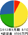 瀬戸山組 貸借対照表 2012年8月期
