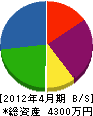 山晃電機工業 貸借対照表 2012年4月期