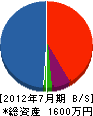 須賀組 貸借対照表 2012年7月期