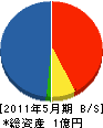 関山建設 貸借対照表 2011年5月期