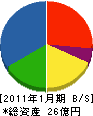 松原組 貸借対照表 2011年1月期
