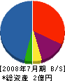 坂井建設 貸借対照表 2008年7月期