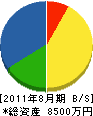 瀬戸山組 貸借対照表 2011年8月期