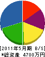 上嶋建設 貸借対照表 2011年5月期