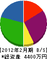 塚原工業 貸借対照表 2012年2月期