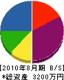 牧田ペイント 貸借対照表 2010年8月期