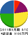 丸川技研工業 貸借対照表 2011年8月期