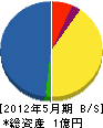 江崎道路 貸借対照表 2012年5月期
