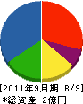湊川建設 貸借対照表 2011年9月期