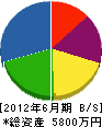 長岡コンストラクション 貸借対照表 2012年6月期