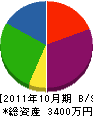 七沢建設 貸借対照表 2011年10月期