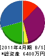 長谷川環境熱学 貸借対照表 2011年4月期