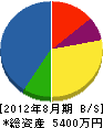 ヤマササトー建設 貸借対照表 2012年8月期