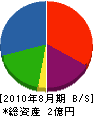 多田建設 貸借対照表 2010年8月期