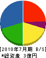 京都電業 貸借対照表 2010年7月期