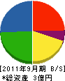 藤松工務店 貸借対照表 2011年9月期