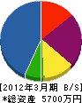 昭和造園土木 貸借対照表 2012年3月期