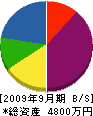 細田建設 貸借対照表 2009年9月期