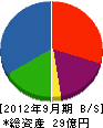 宇佐美組 貸借対照表 2012年9月期