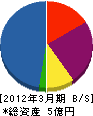 日本テレコムシステム 貸借対照表 2012年3月期