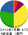 細田工務所 貸借対照表 2012年7月期