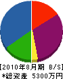 木村設備工業 貸借対照表 2010年8月期