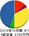 西湘設備工業 貸借対照表 2010年10月期