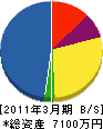 田中電気工業 貸借対照表 2011年3月期