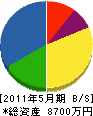 橋元興業 貸借対照表 2011年5月期