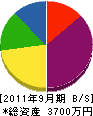 野川工業 貸借対照表 2011年9月期