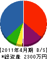 三晃 貸借対照表 2011年4月期