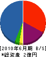 黒田組 貸借対照表 2010年6月期