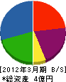 鮎川建設 貸借対照表 2012年3月期