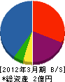 岡崎産業 貸借対照表 2012年3月期