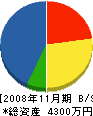 森田電気商会 貸借対照表 2008年11月期